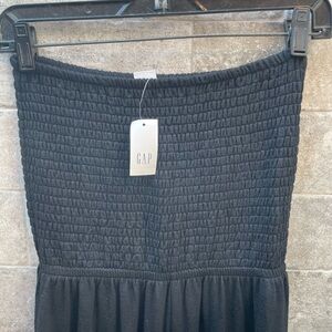 ❤️ GAP BLACK WIDE LEG STRAPLESS SMOCKED JUMPSUIT SIZE XS NEW